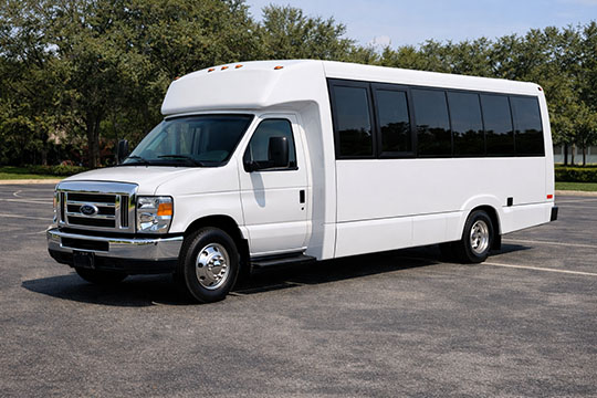 18-passenger minibus available for charter in Brenham, TX
